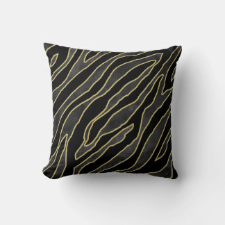 Coussin Zebra Stripes : Abstrait Monochrome Sans Seamless.