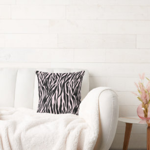 Coussin Zebra Stripes Sur Pastel Pink