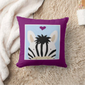 Coussin Zèbre avec coeur (Couverture)