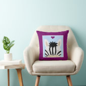 Coussin Zèbre avec coeur (Chaise)