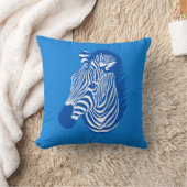 Coussin Zèbre Bleu (Couverture)