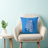 Coussin Zèbre Bleu (Chaise)