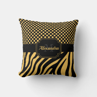 Coussin Zèbre et points