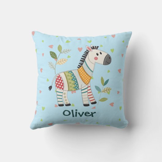 Coussin Zèbre Patchwork Mignon (Verso)