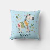 Coussin Zèbre Patchwork Mignon (Recto)