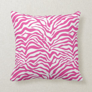 Coussin Zèbre rose chaud