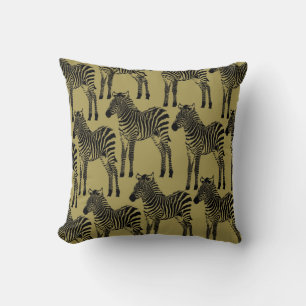 Coussin Zèbres Vert Olive