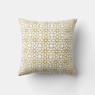 Coussin Zellige d'or marocain Art Motif (Zelij)