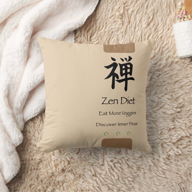 Coussin Zen Diet Mangez Plus De Légumes Que BG (Couverture)