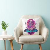 Coussin Zen jusqu'à l'os � Squelette de yoga spatial drôle (Chaise)