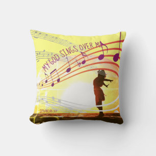 Coussin Zephanie 3:17 MON DIEU CHANTE SUR MOI Inspirationn