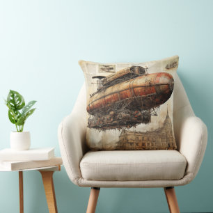 Coussin Zeppelin Steampunk vintage (3)