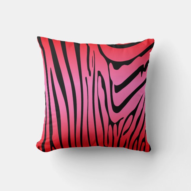 Coussin Zesty Zebra Red (Recto)