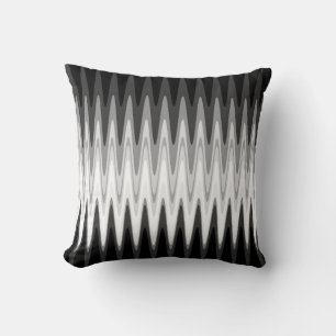 Coussin Zig Zag noir blanc gris Motif