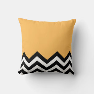 Coussin Zigza Couleur noire et jaune
