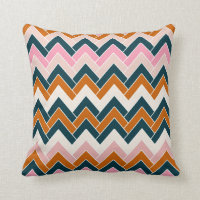 Zigzag Motif Marine bleu rose orange Chevron