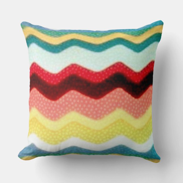 Coussin Zigzags multicolores (Recto)