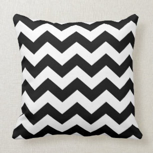 Coussin - Zigzags noirs et blancs