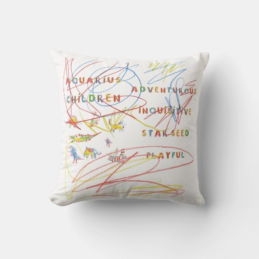 Coussin Zodiaque Aquarius Child (Recto)