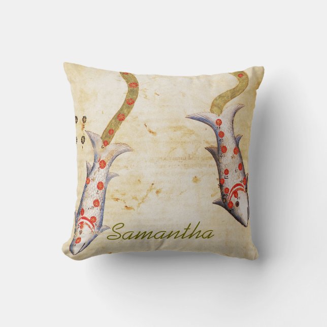 Coussin Zodiaque : Poissons, C1350 (Recto)