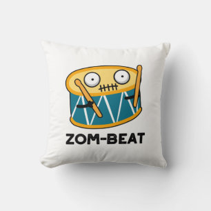 Coussin Zom beat Funny Halloween Zombie Drum Pun