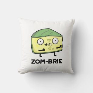 Coussin Zom brie Drôle Halloween Zombie Brie Pun fromage