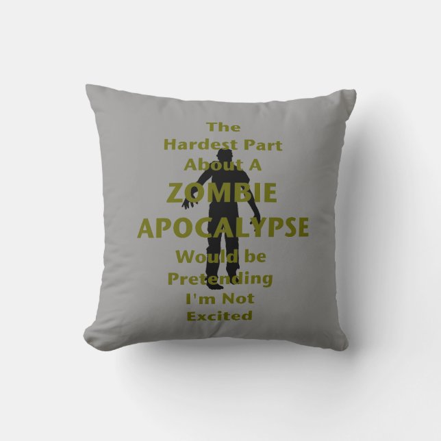 Coussin Zombi excité (Recto)