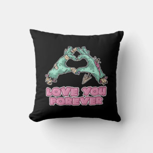Coussin Zombie Classic - Squelette Coeur Et Mains