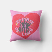 Coussin Zombie d'amour Retro Punk Grunge Rocker Valentines (Verso)