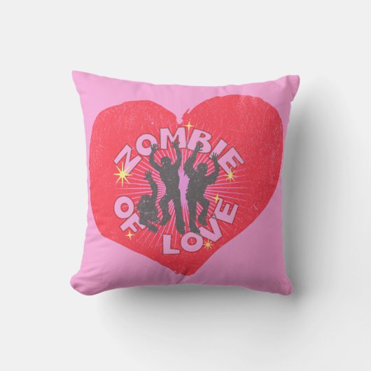 Coussin Zombie d'amour Retro Punk Grunge Rocker Valentines (Recto)