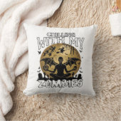 Coussin Zombies glaçants Halloween Démon ailé Lune Tombe (Couverture)