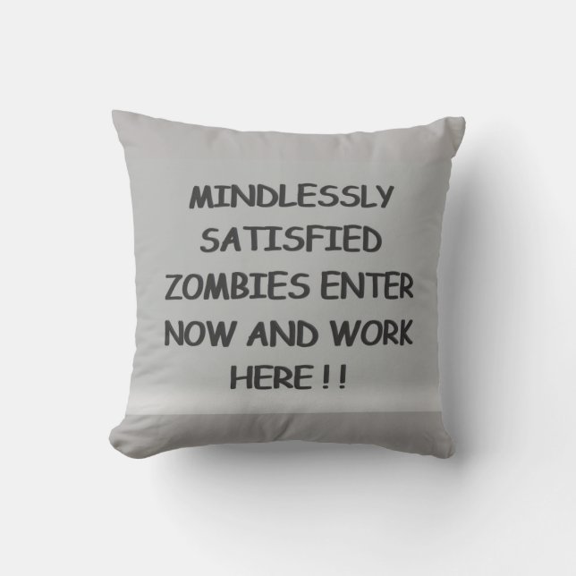 Coussin Zombies insouciants (Recto)