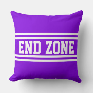 Coussin ZONE DE BUT Violet vif Sportif Bandes de course bl