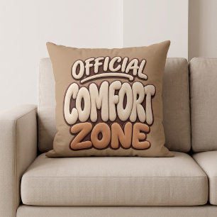 Coussin Zone de confort officiel drôle