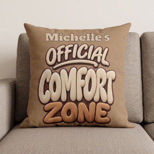Coussin Zone de confort officiel drôle