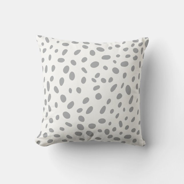 Coussin Zones dalmatiennes argentées (Recto)