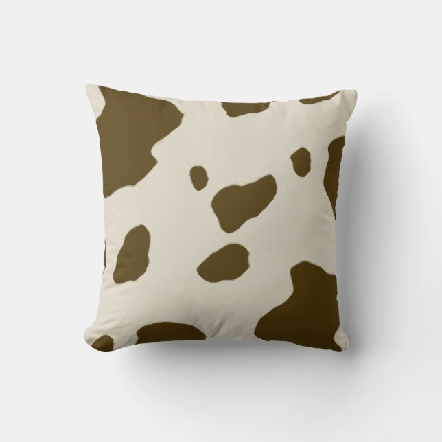 Coussin Zones de vache Brown posters de animaux (Recto)