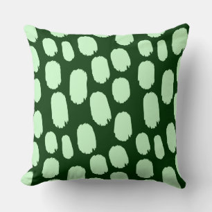 Coussin Zones peintes en gras - Vert Fantôme sur Vert fonc