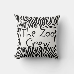 Coussin Zoo Crew Zebra Print Design Jeu d'oreiller