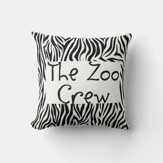 Coussin Zoo Crew Zebra Print Design Jeu d'oreiller (Recto)