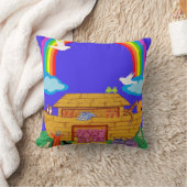 Coussin Zoo flottant de Noah avec arc-en-ciel : pépinière  (Couverture)