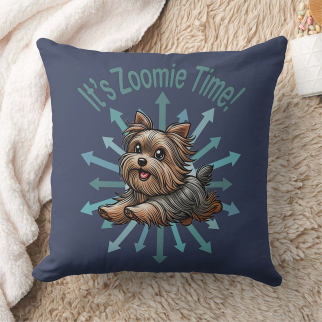 Coussin Zoomie Time Yorkshire Terrier (Couverture)