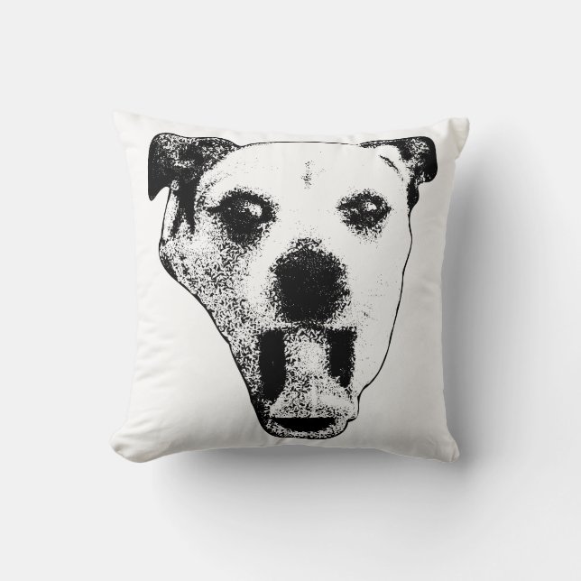 Coussin Zoomies hurlent, encre foncée (Recto)