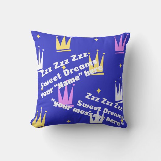 Coussin ZZZ de doux rêves (Recto)
