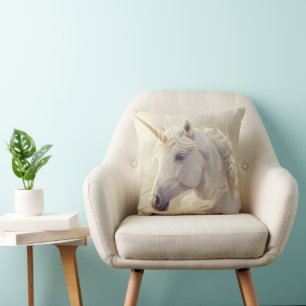 Coussins à l'Unicorn blanc
