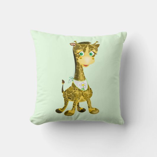 Coussins avec une girafe mignonne (Recto)