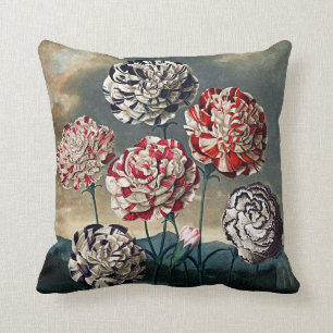 Coussins botaniques d'oeillets de fleurs