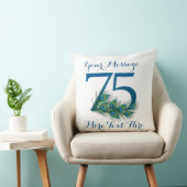 Coussins chics personnalisés de l'anniversaire 75 (Chaise)