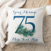 Coussins chics personnalisés de l'anniversaire 75 (Couverture)