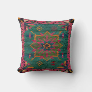 Coussins de Green Kilim à Pottery Grange : un méla